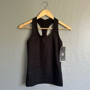 Glyder Notch Tank in Black Embossed Leopard Size Small